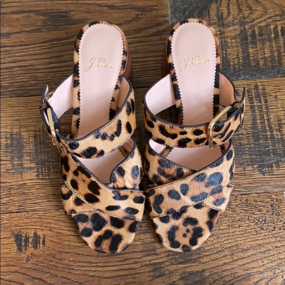 J. Crew Penny Mid Heel Slide Sandals L0301 - Picture 3 of 4